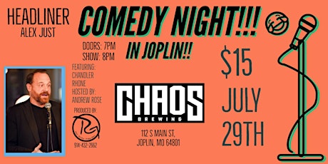 July Comedy show at Chaos Brewing Co.