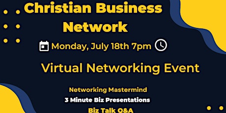 Christian Business 360 Virtual Mixer July tickets