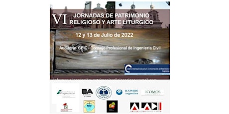 VI JORNADAS DE PATRIMONIO RELIGIOSO Y ARTE LITÚRGICO entradas