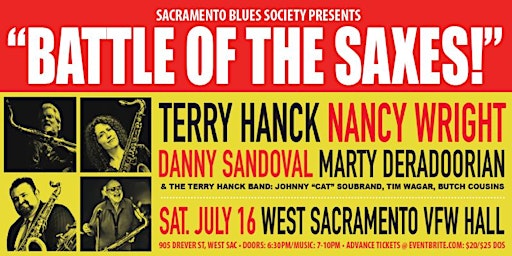 Sacramento Blues Society Presents "Battle of the Saxes!"