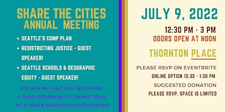 Annual Meeting for Share The Cities-es (AF & CE) July 9, 2022 tickets