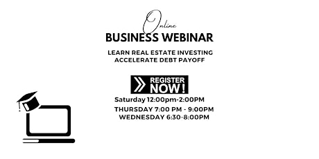 Free Live Webinar-Real Estate Investing/Partnerships/Accelerate Debt Payoff