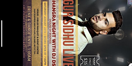 Gur Sidhu Live with DJ Night. tickets