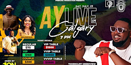 PHINCHIC PRODUCTIONS PRESENTS AY LIVE CALGARY tickets