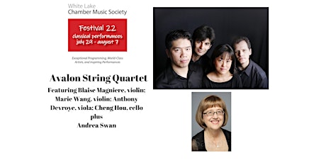 Avalon String Quartet with Andrea Swan, piano tickets