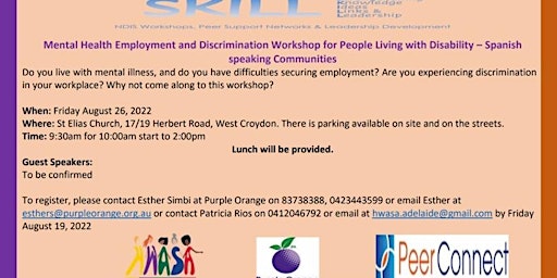 Mental Health Employment and Discrimination Workshop