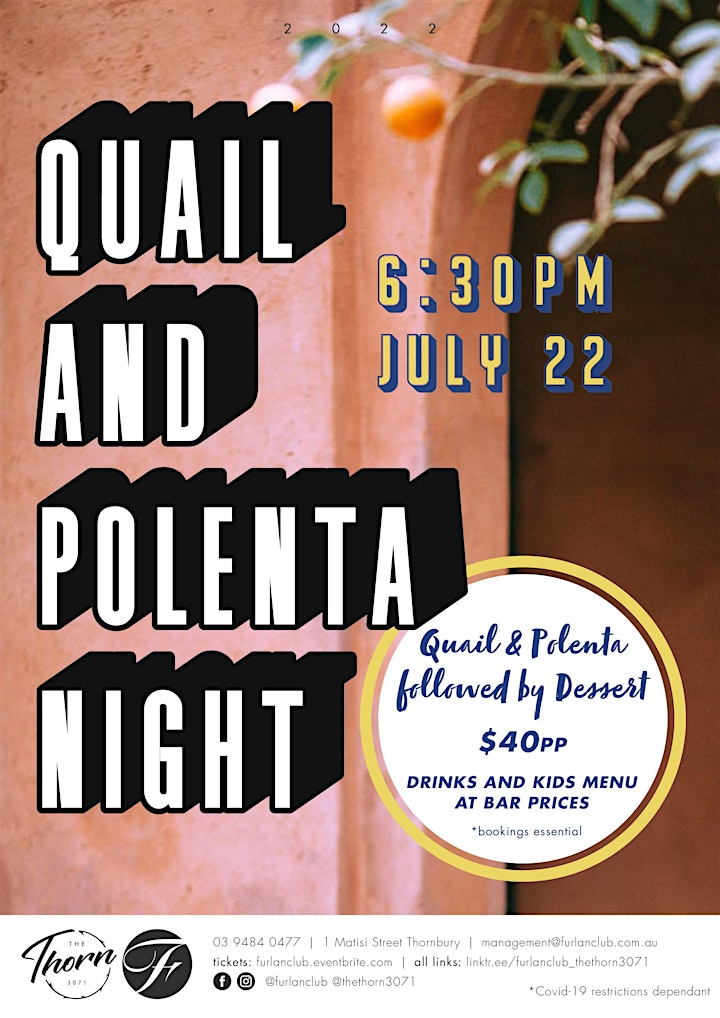 Quail + Polenta Night image