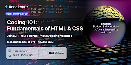 Coding 101: Fundamentals of HTML & CSS tickets