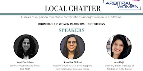 Local Chatter, Roundtable 2: women in arbitral institutions tickets