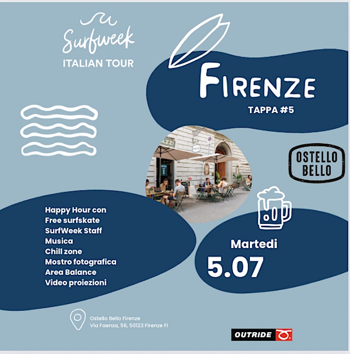 Immagine SURFWEEK ITALIANO TOUR #6 FIRENZE @OSTELLO BELLO