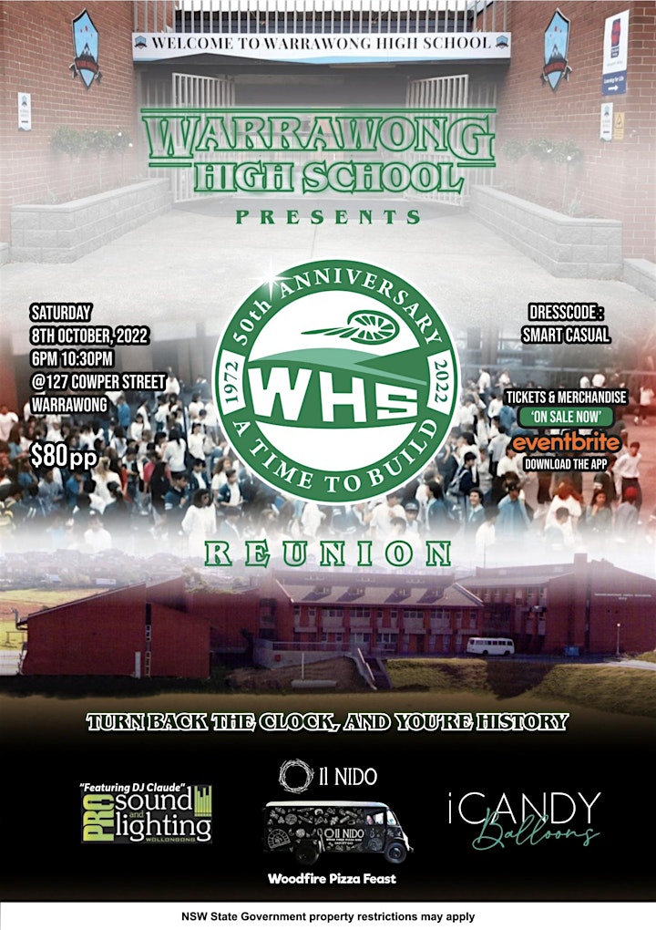 Warrawong High School 50th Anniversary Reunion 2022 image
