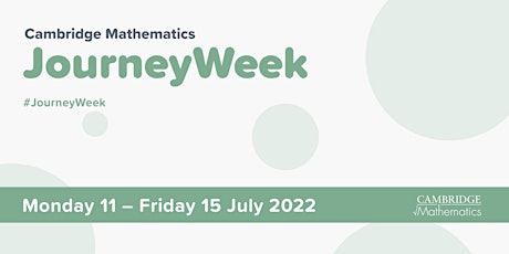 Journey Week - Wandering among and wondering about mathematics tickets