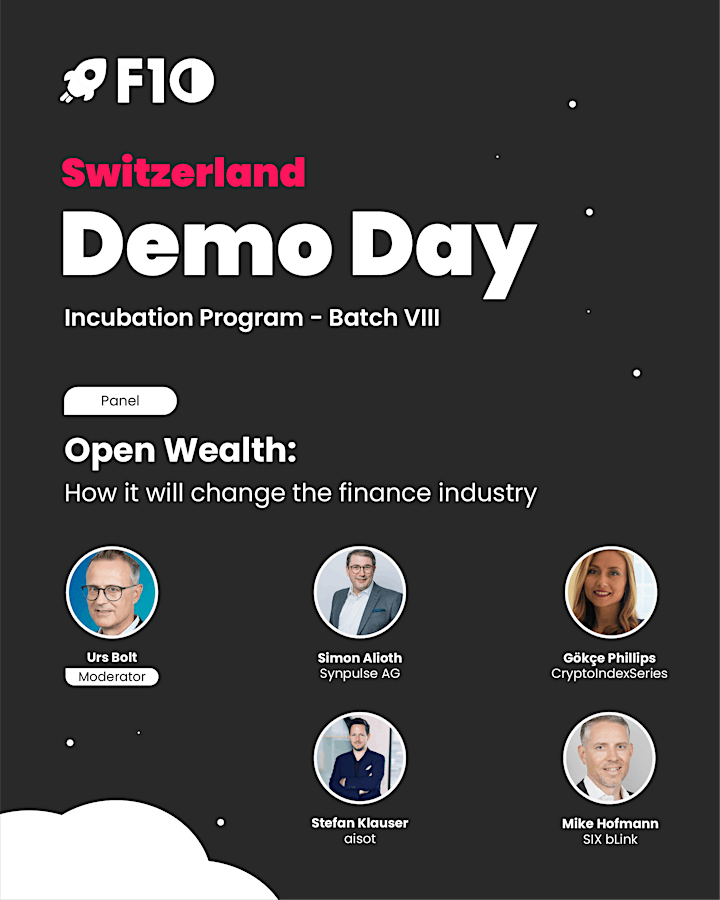F10 Switzerland Incubation 8 Demo Day image