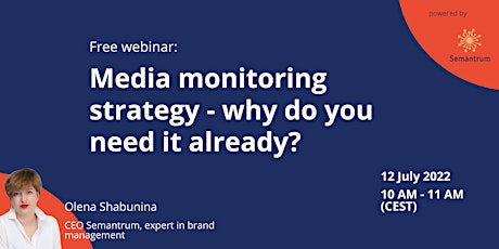 Media monitoring strategy - why do you  need it already? tickets