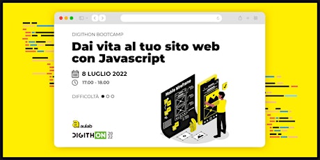 DigithON Bootcamp - Dai vita al tuo sito web con Javascript biglietti
