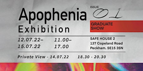 Apophenia Exhibition: UCA Farnham Fine Art Graduate Show tickets