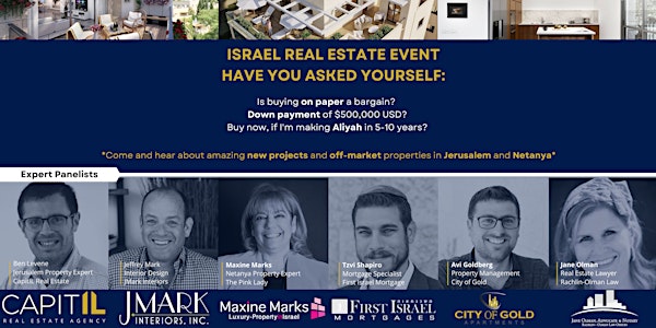Israel Real Estate Event: Buying Property in Israel (Boca Raton, FL)