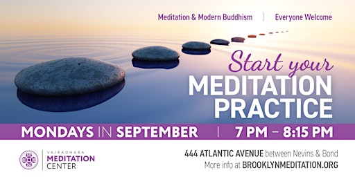 Start Your Meditation Practice: Mondays in September (In-Person Only)