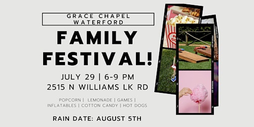 Family Festival for the whole family - free fun/games/ food/ blowups!