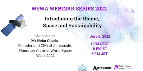 World Space Week 2022 – Introducing the theme, Space and Sustainability tickets