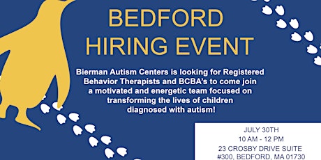 Hiring Event: Bierman Autism Centers in Bedford, MA tickets