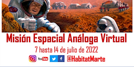 Misión Espacial Análoga Virtual - 7 hasta 14 de julio de 2022 entradas