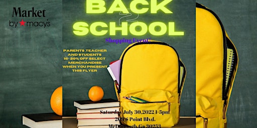 Back 2 School Shopping event!