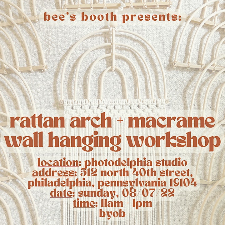Bee’s Booth DIY Arch Rattan + Macrame Wall Hanging Workshop image