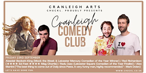 Cranleigh Comedy Club with headliner Alasdair Beckett-King