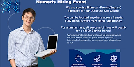 Numeris Bilingual Call Centre Hiring Event tickets