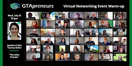 GTApreneurs Afternoon Virtual Networking Event - WARM-UP tickets