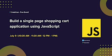 Building a single page shopping cart application using only JavaScript tickets