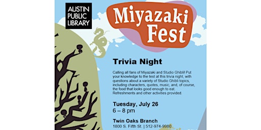 Miyazaki Fest: Trivia Night