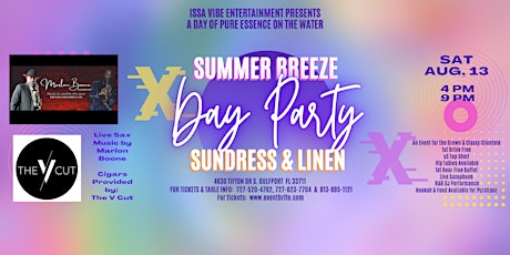 Summer Breeze Day Party: Mature Adults Enjoying Jazz, R&B, Hookah and Cigar tickets