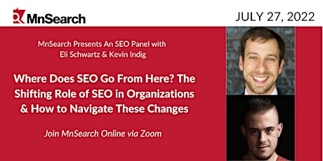 July MnSearch Event: Panel with Eli Schwartz & Kevin Indig  primärbild