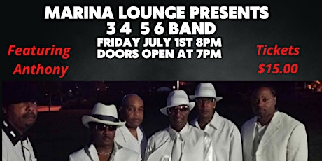 Marina Lounge Party with 3 4    5 6  Band Featuring Anthony