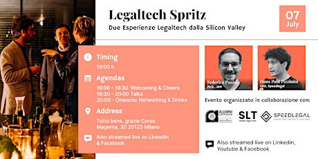 Legaltech Spritz | Due Esperienze Legaltech dalla Silicon Valley biglietti