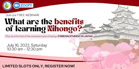 FREE WEBINAR: WHAT ARE THE BENEFITS OF LEARNING NIHONGO? tickets