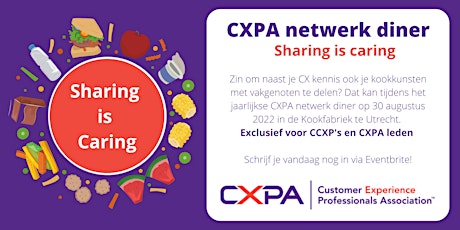CXPA - CCXP netwerk diner | Sharing is caring! tickets