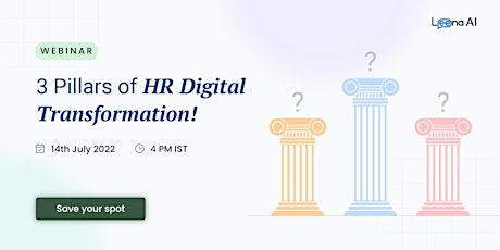 3 Pillars of HR Digital Transformation! bilhetes