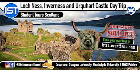 Loch Ness, Inverness and the Highlands Day Trip Sun 17th July tickets