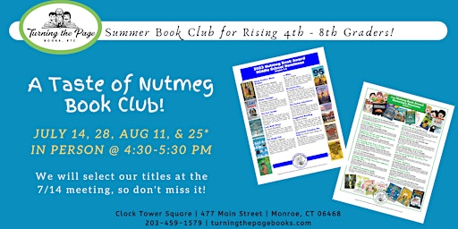 A Taste of Nutmeg - A Summer Club for Middle Grade Kids (#1)