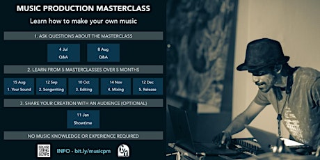 Music Production Masterclass Question & Answer Session 1 tickets