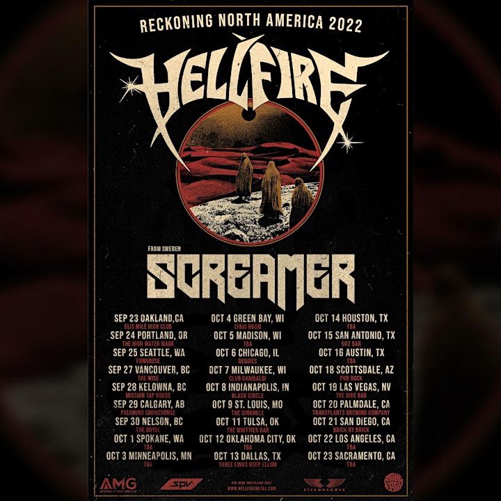 Stranger Attractions Presents HELLFIRE with SCREAMER and more!! image
