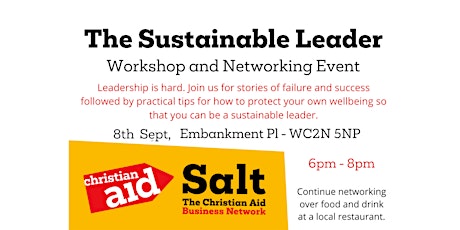 The Sustainable Leader Workshop and Networking Event