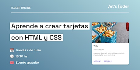 Aprende a crear tarjetas con HTML y CSS ingressos