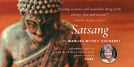 Free Online Satsang with Marlies - with Guided Meditation and Q&A tickets