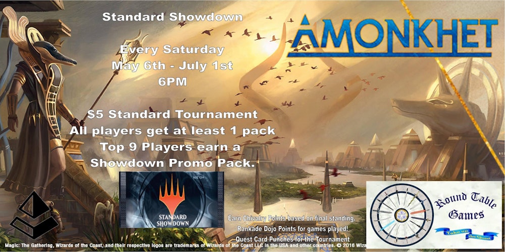 Round Table Games Events Eventbrite Magic Amonkhet Standard Showdown Tournament At Round Table Games Tickets