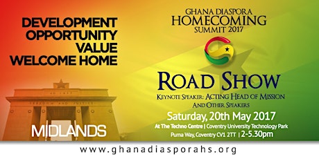Ghana Diaspora HomeComing Summit ROADSHOW MIDLANDS primary image
