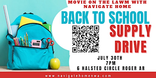 Movie on the lawn and supply drive